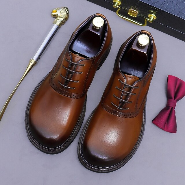 First Leather Layer Genuine Men's Oxford Shoes