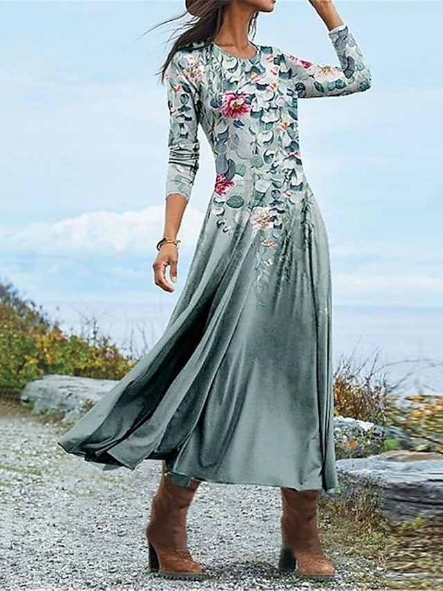 Women's Midi Dress A Line Dress Casual Dress Winter Dress