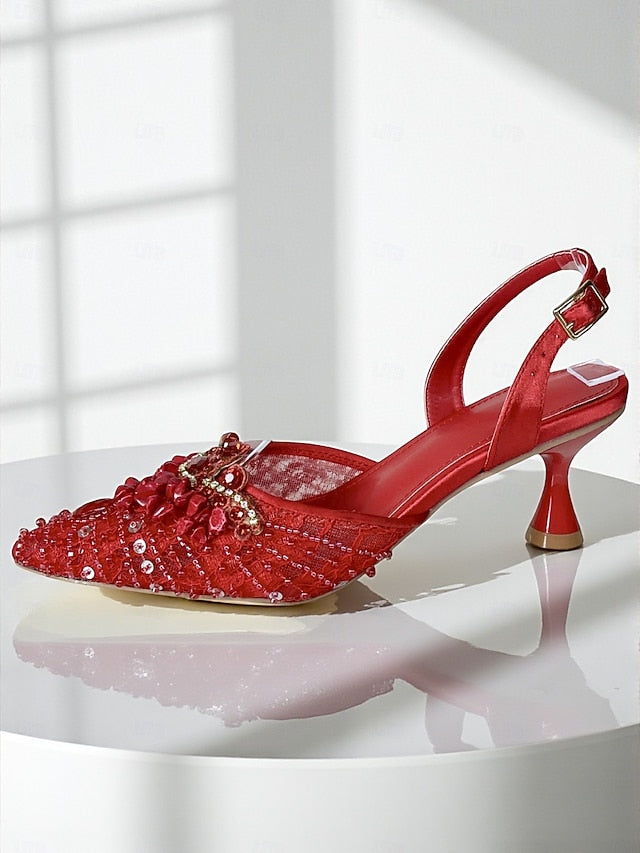 - Clutch Women's Bag Set Heel Green Rhinestone Shoes and