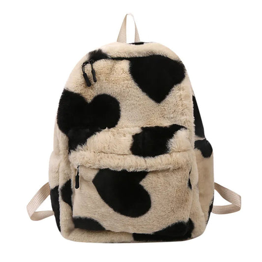 Heart Fuzzy Backpack