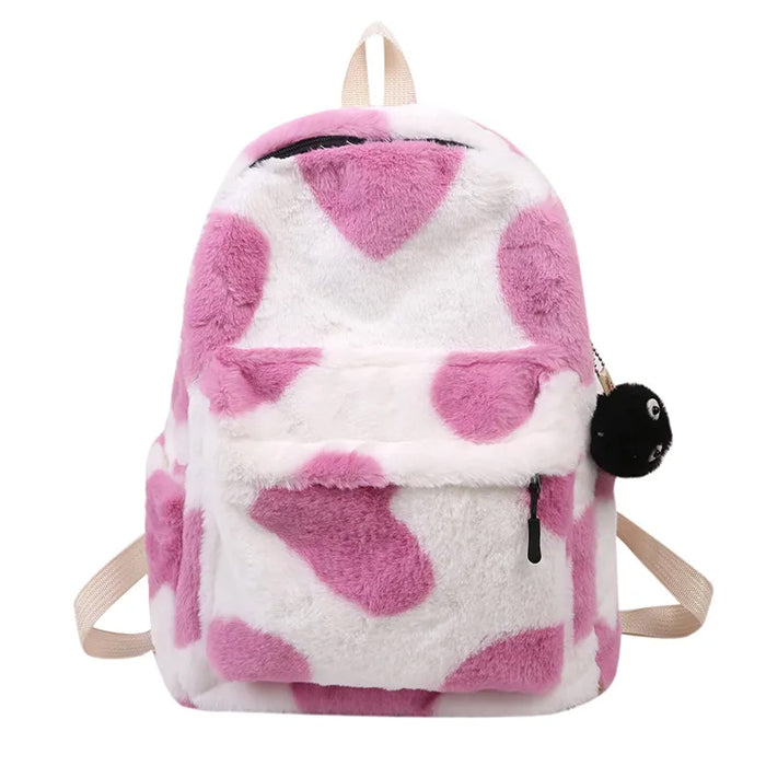 Heart Fuzzy Backpack