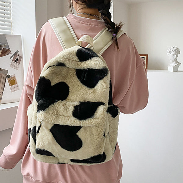 Heart Fuzzy Backpack