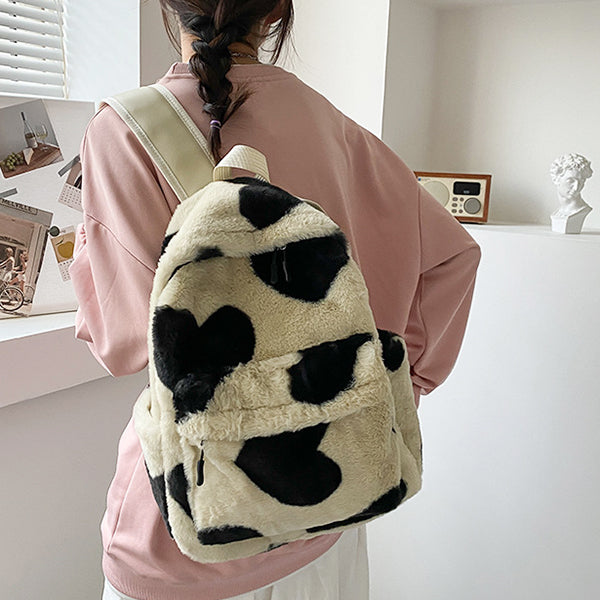 Heart Fuzzy Backpack