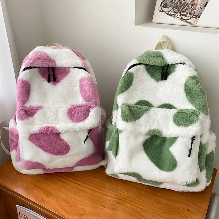 Heart Fuzzy Backpack