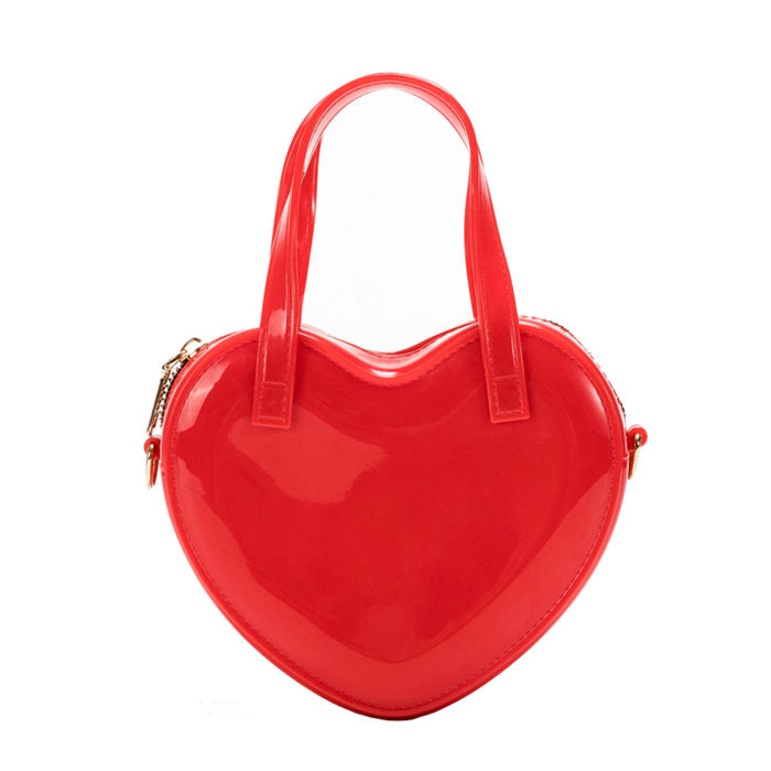 Patent Leather Heart Handbag