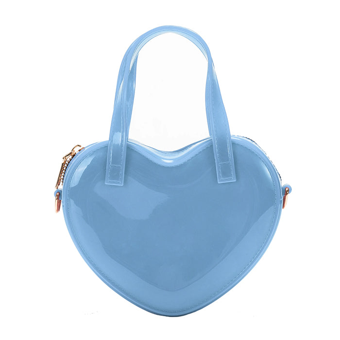 Patent Leather Heart Handbag