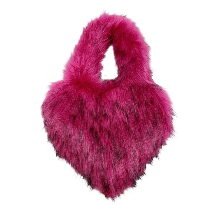 Heart Fuzzy Handbag