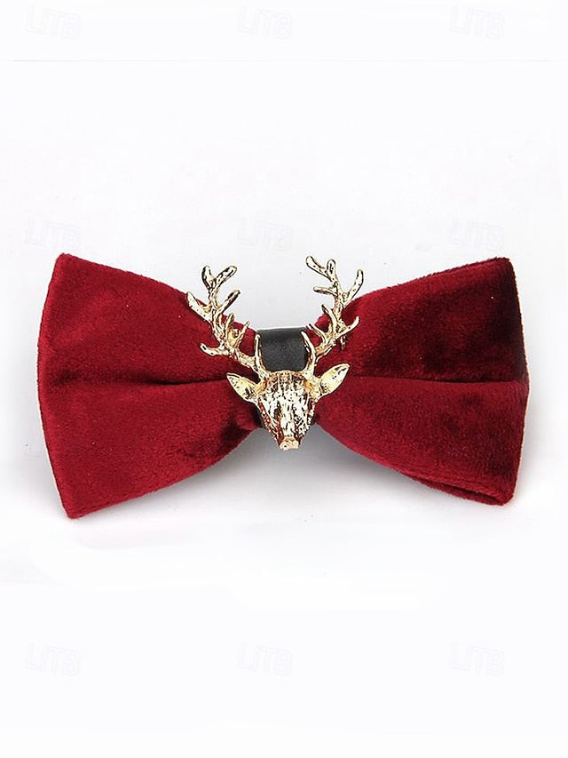 Deer Gold Tie Pin Men's with Velvet Head Bow