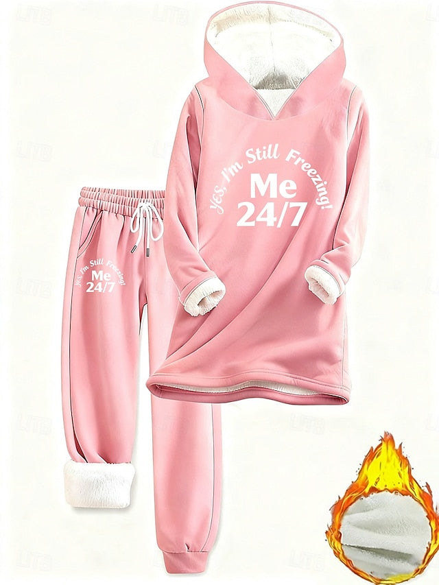 Women's Two Piece Sets Tracksuit Pants Sets Long Sleeve