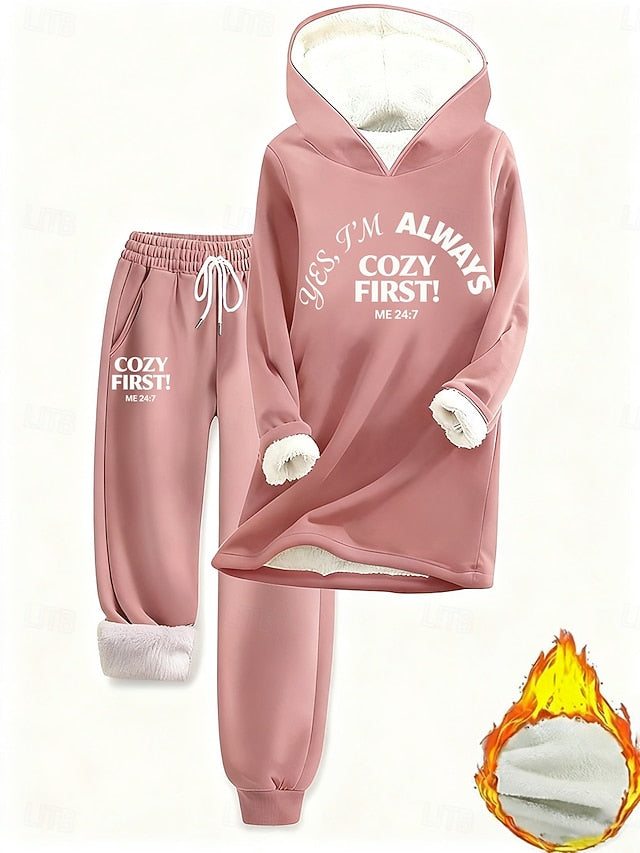 Women's Two Piece Sets Tracksuit Pants Sets Long Sleeve