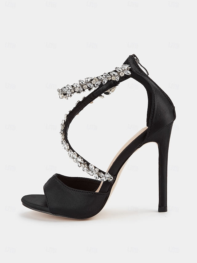 Stiletto Women's Heels Rhinestone-Embellished – Elegant