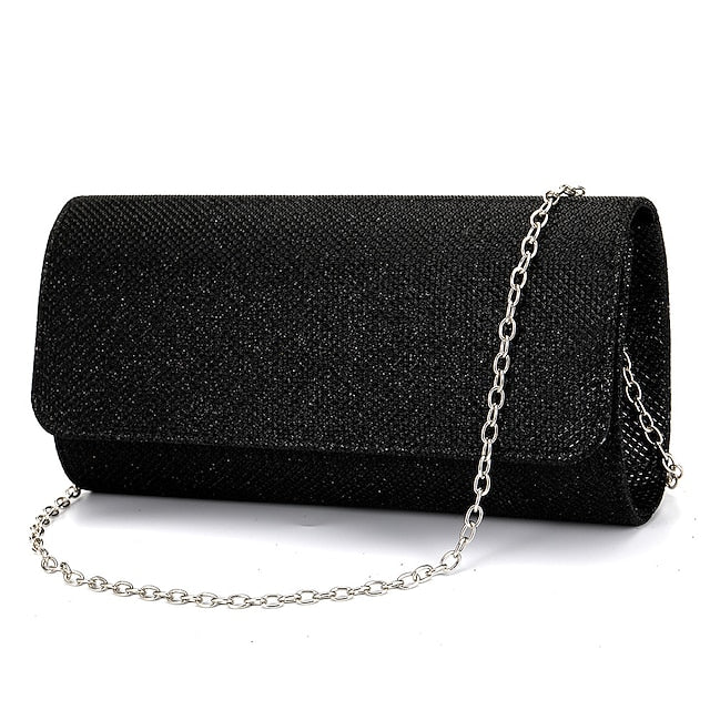 Clutch Evening Elegant Purse – Women's Glitter Silver