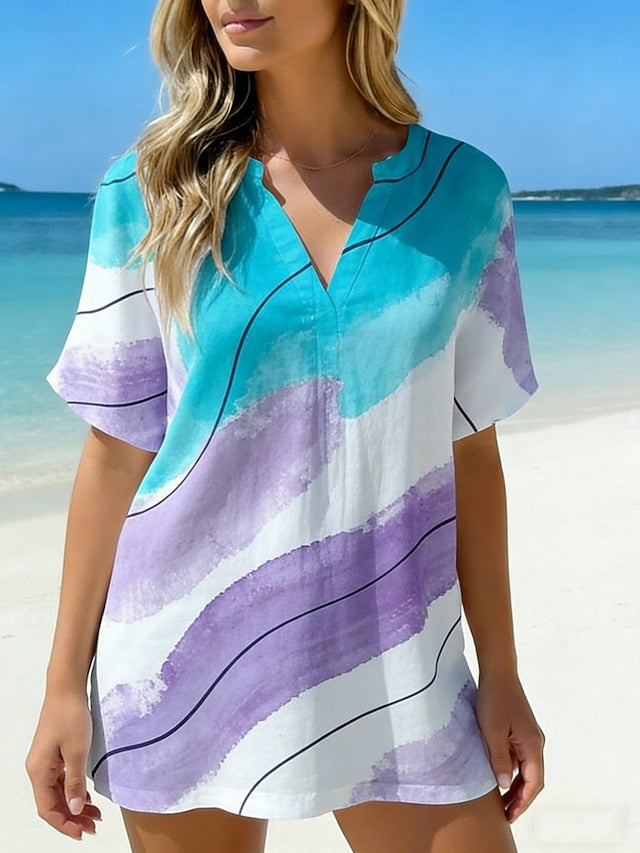 Women's Shirt Casual Shirt Beach Shirt Blouse Print