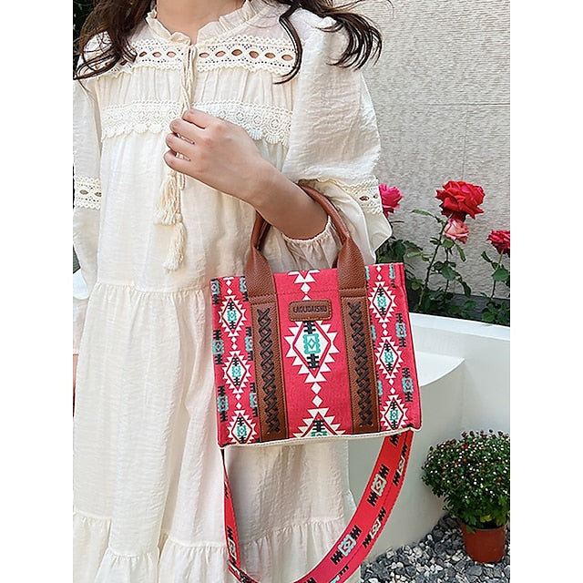 Tote Boho Ethnic Vintage-Inspired Women's Bag – Print