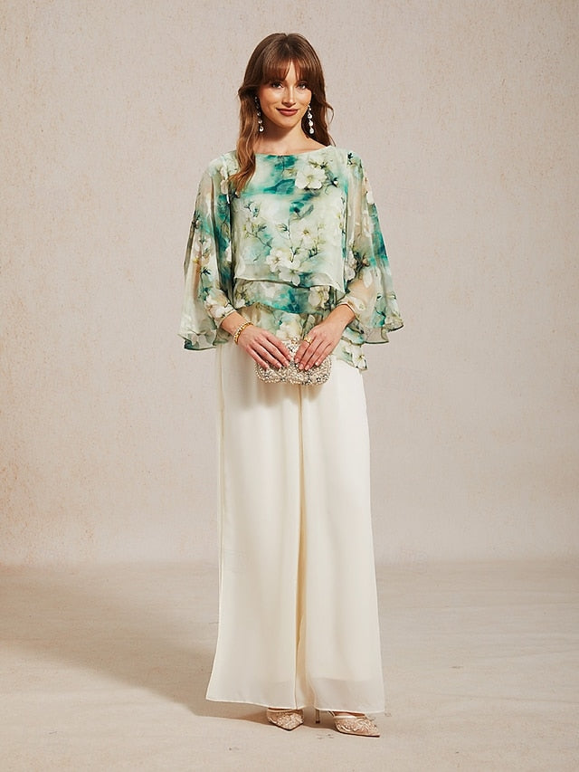 Women's Sheer Blouse Chiffon Tops Lace up Floral Elegant
