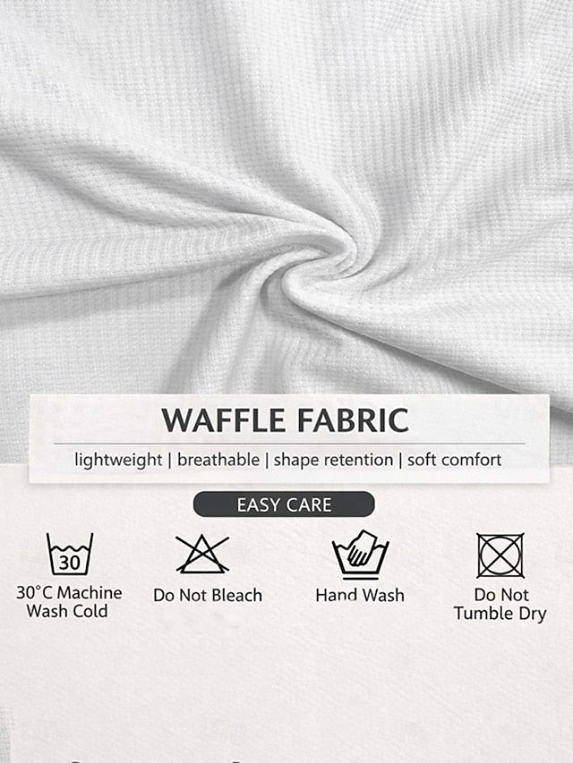 Women's Texture Blouse Waffle Knit Tops Graphic Plain