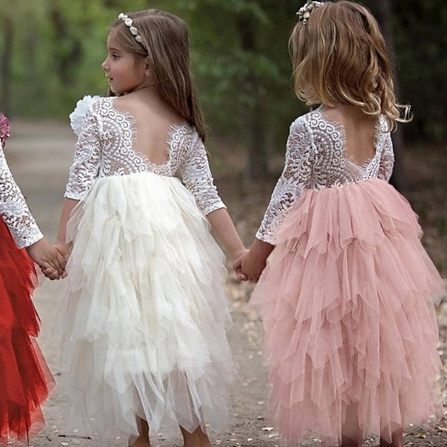 Girl Flower Girls' Dress Party Wedding