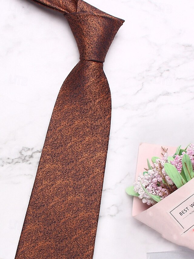 – Christmas Polyester Men's Stylish Herringbone Tie