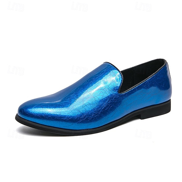 Slip-On Metallic Shiny – Men's Loafers Gold Fashionable