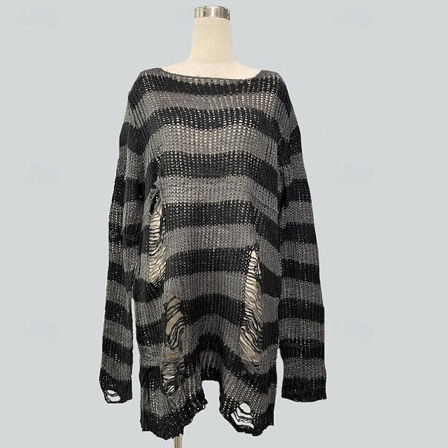 Punk & Gothic Y2K Rib Knit Knitted Cardigans Sweaters Fancy