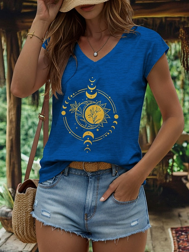 Women's Camisole Tank Top Graphic Geometric Moon Vintage