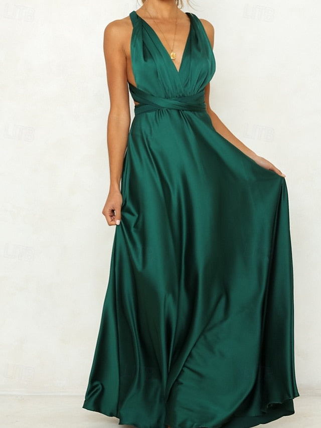 Women's Long Dress Maxi Dress Satin Dress Party Dress