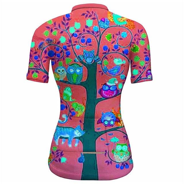Women's Cycling Jersey Graphic Plants Short Sleeve Bike
