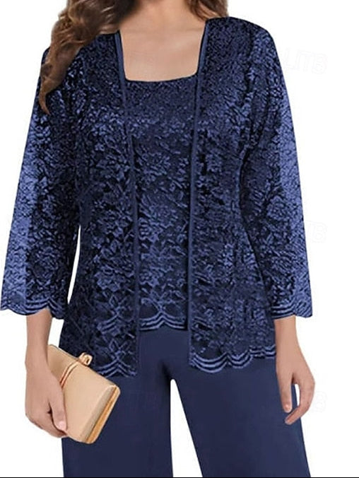 Dress Pantsuit Elegant Bride of Mother Wedding the Square Guest