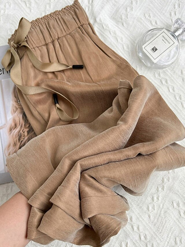 Women's Culottes Wide Leg Wide Leg Chinos Straight Elegant