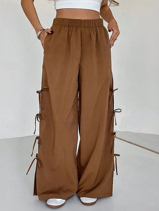 Women's Wide Leg Chinos Vacation Streetwear Casual Full