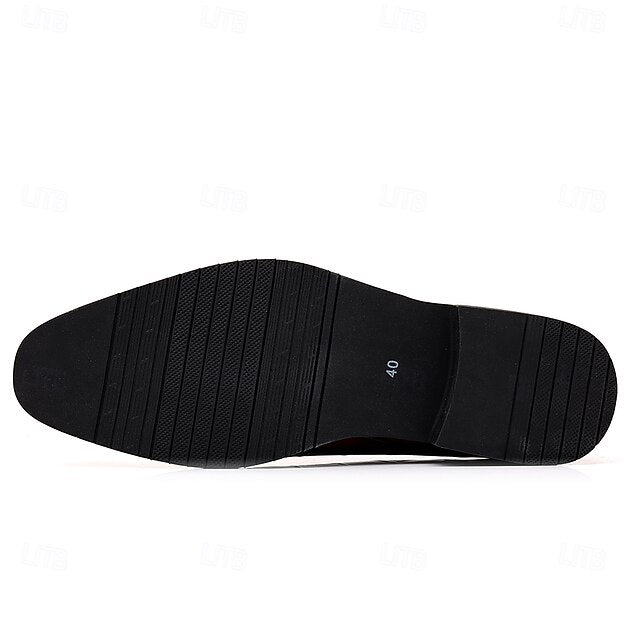 – Shoes Pattern Slip-On Burgundy Men's Crocodile