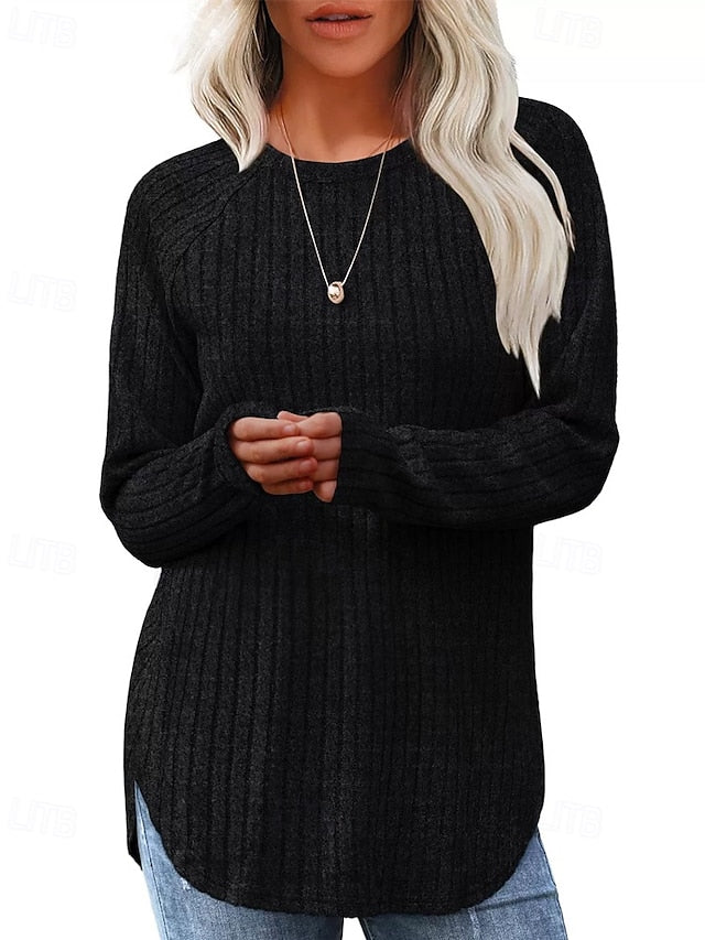 Women's Sweater Pullover Daily Stylish Casual Solid Color