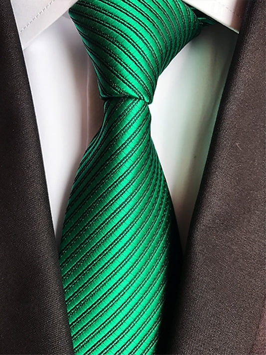 Men's striped tie satin