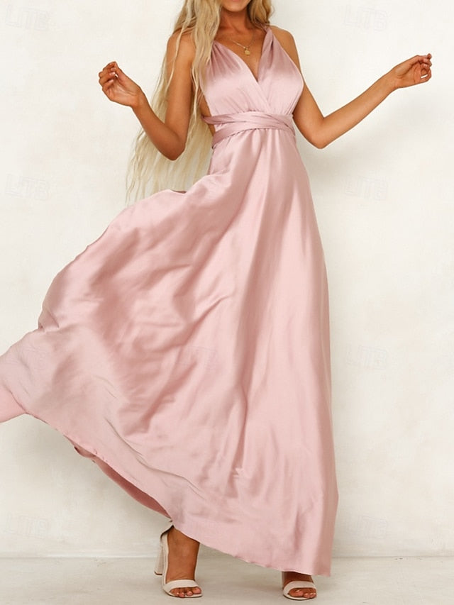 Women's Long Dress Maxi Dress Satin Dress Party Dress