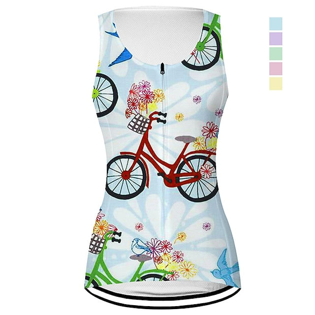 Women's Cycling Vest Cycling Jersey Graphic Floral
