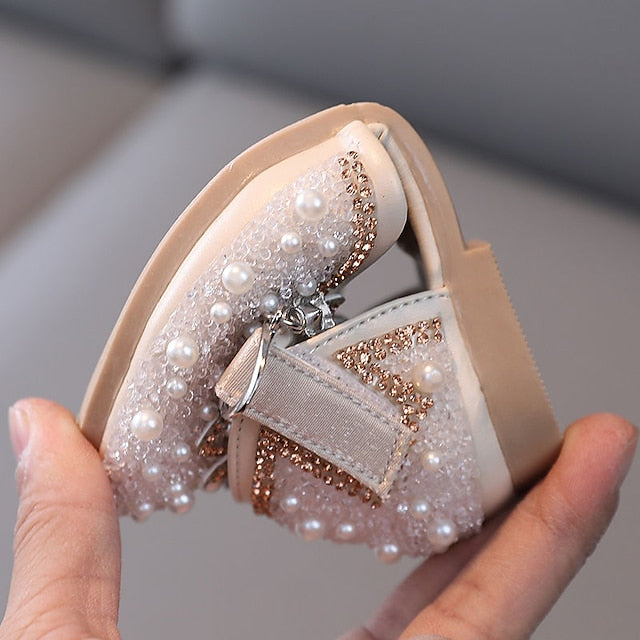 Lolita PU Flats Girls' Rubber Shoes Glitters Daily