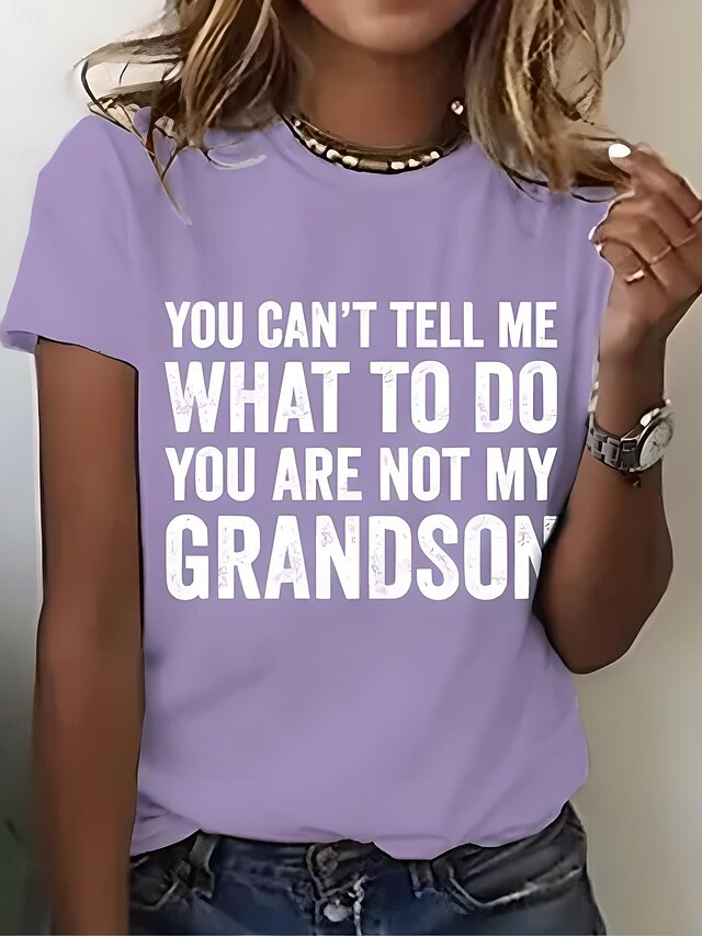 Women's T Shirt Print Graphic Letter Vintage Stylish