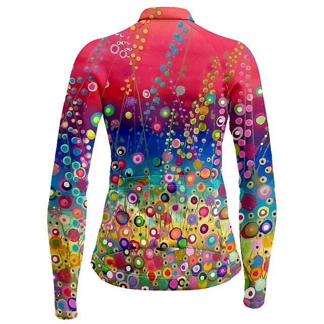 Women's Cycling Jersey Floral Botanical Long Sleeve Bike