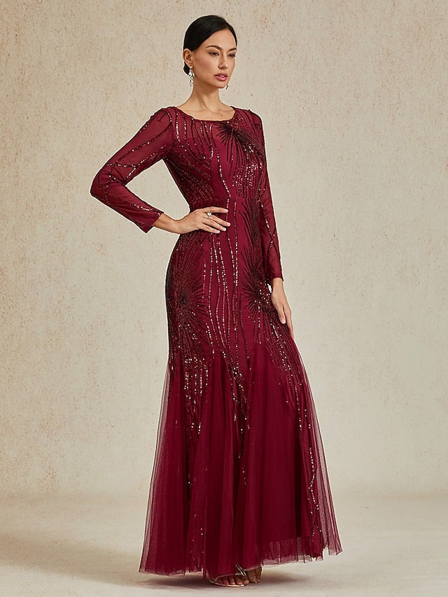 Women's Sequins Maxi Dress Sheath Dress Elegant Evening