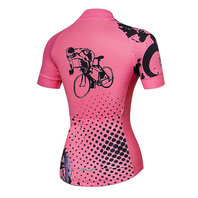 Women's Cycling Jersey Geometric Patterned Novelty Short