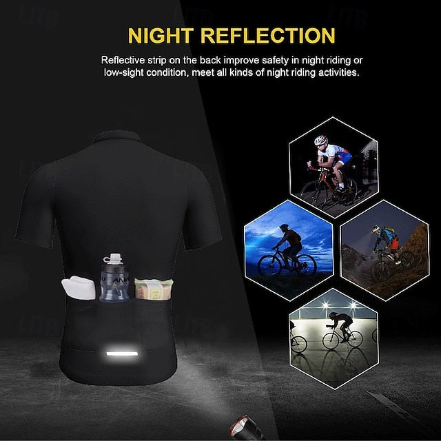 Men's Women's Cycling Jersey Graphic Geometric Letter