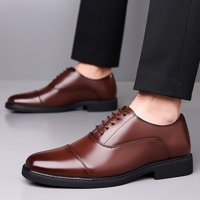 Shoes Design – Brown Classic Cap-Toe Oxford Men's