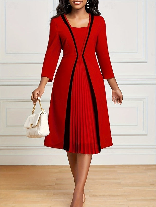 Women's Midi Dress A Line Dress Work Dresses Semi Formal