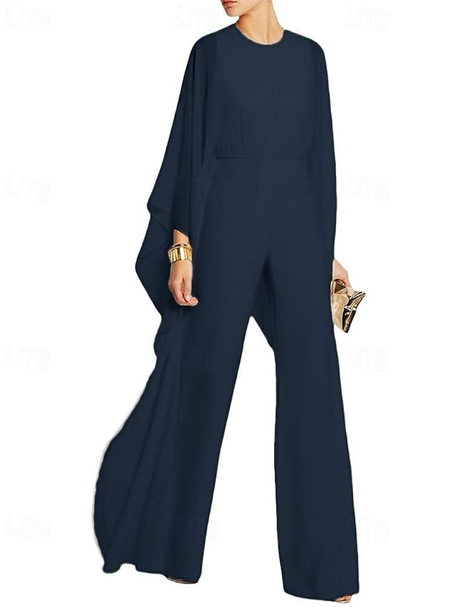 Elegant of Jumpsuit Dress Mother Simple Cape the Bride