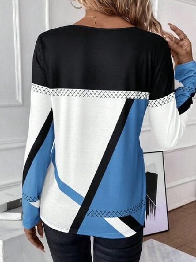 Easter Women's T shirt Long Sleeve Crew Neck Long Sleeve