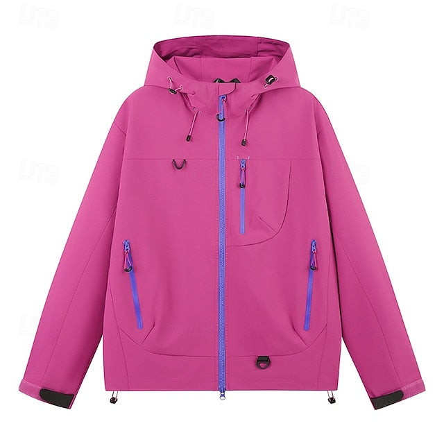 Women's Hooded Jacket Full Zip Jacket with Pockets Long