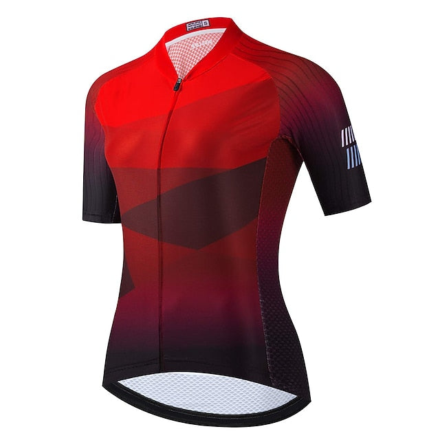 Women's Cycling Jersey Geometric Short Sleeve Bike Jersey