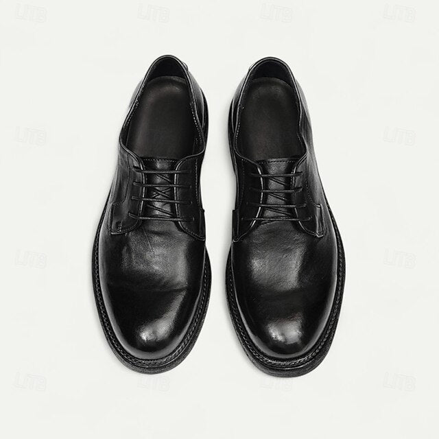 Shoes Derby Leather Clean Men's Goodyear Tan with and Welt