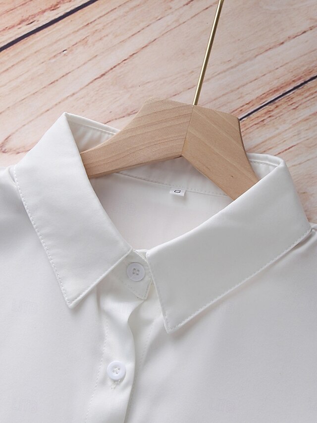 Women's Blouse Buttons Solid Color Elegant Daily Stylish