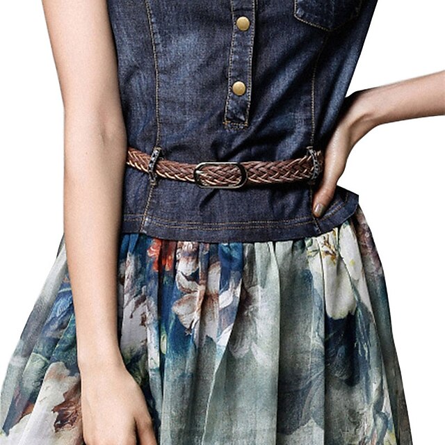 Women's Denim Dress Swing Dress Modern Dress Maxi long